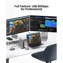 USB 5 Cable 80Gbps 240W 8K 60Hz for 5 Fast Charging for Thunderbolt3 USB 5.0 USB C to C Data Transfer Cable