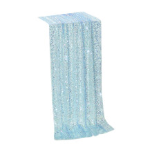 Chemin de table à paillettes bleues 30 x 183 cm, décoration brillante pour anniversaire, mariage, enterrement de vie de jeune fille, fêtes,