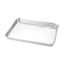 Metal Litter Box,Deep Tray Stainless Steel Cat Litter Box,Flat Bottom Design Small Litter Box,A235*175*25