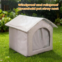 Cat House Warm with Screen Outdoor Cat Shelter Kitten Bed for Cold Weather Kitten Puppy Dog Pet Animal S