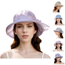 Vintage-Strohhut (Fedora) für Damen – Leichter Sonnen- und Winterhut, geeignet für Outdoor-Aktivitäten, Hochzeiten und Teepartys