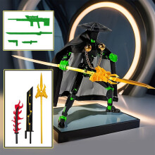 Titan 13 Action Figure Toy, 10" Multi-Jointed Collectible (Green) – Compatible with T13