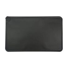 Waterproof Silicone Dog Feeding Mat, Dishwasher-Safe, Non-Slip, High-Raised Edges (11.8"19", Black)