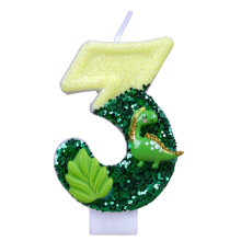 Animal Birthday Number Candles for Cake,Green Candle Number 3 Cake Topper Cupcake Topper for Birthday Party Decorations Supplies