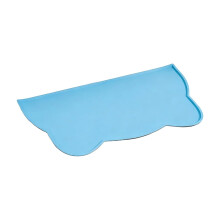 Waterproof Silicone Dog Feeding Mat, Dishwasher-Safe, Nonslip, High-Raised Edge (15.4"25.4", Sky Blue)