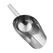 Stainless Steel Ice Scoop - Heavy Duty Metal Scoop for Ice Machine, Kitchen, Bar, Party - Multi-Purpose Food Scoop for Coffee, Popcorn, Candy