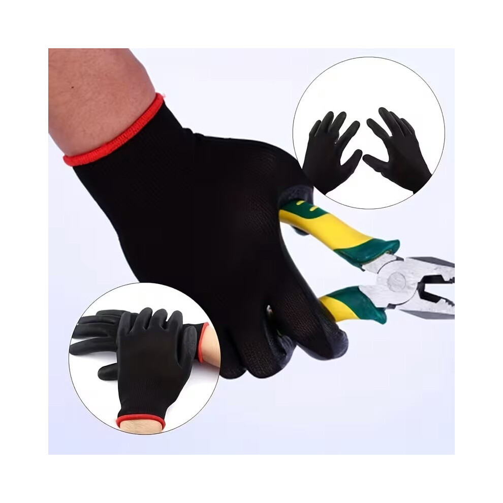 Safety Gloves - 6 Pairs - Non-Slip Grips For Warehouse, Mechanical Work, Construction, Gardening And Carpentry 9555307612490