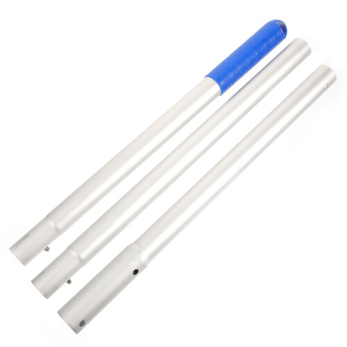 3Pcs Adjustable Aluminum Poles with Plastic Ends for Pool Net Skimming