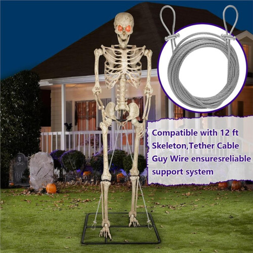 12ft Replacement Accessories, 3mm Diameter Coated Stainless Steel Guy Wire Cable for 12 Ft  Part U 2