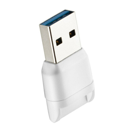 2X Memory Card Reader Adapter USB 3.0 High Speed Flash Memory Card Adapter for TF PC Computer Laptop White 2