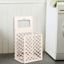 Hanging Storage Basket Gray White Beige Wall-Mounted Mesh Bin Transparent Lid Hanging on Washing Machine Side Bathroom Wall Storage Organizer