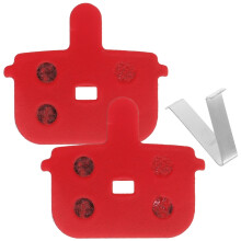 jeu de plaquettes de frein rouges légères pour vélo, pour une performance de cyclisme fluide et stable.