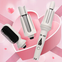 Trendy Curling Iron & Straightener Combo – Dual-Use, Auto Curl + Long-Lasting Styling, for Long Hair, Compatible with All Hair Types