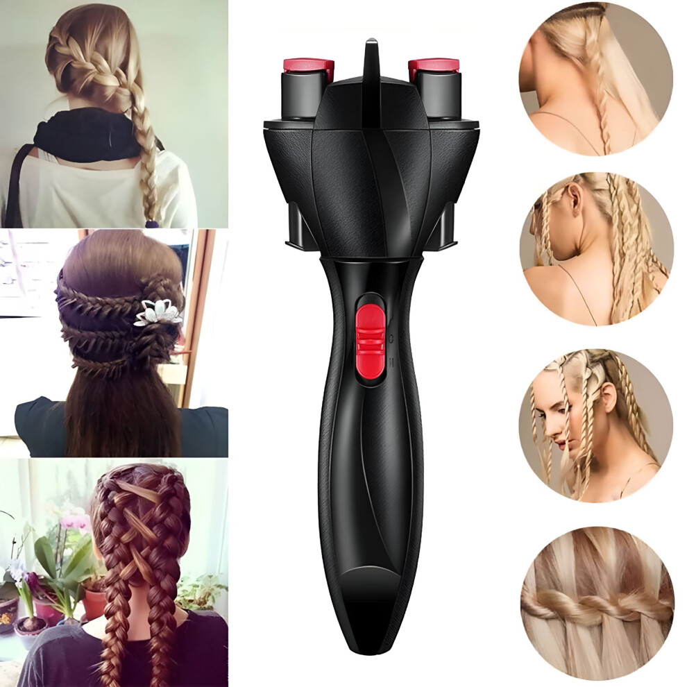 Automatic Hair Braider Machine with 360 Rotating Clip Head, USB-Powered Magic Roller Styling Tool for DIY Hair Braiding