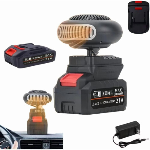 Portable Battery-Powered Space Heater for Car and Camping,