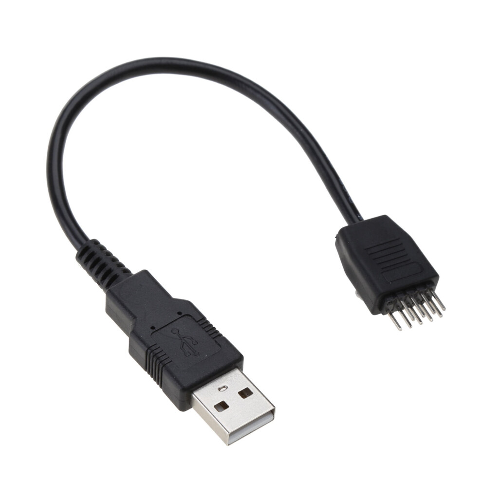 9 Pin Usb Header To Usb Cable, Usb 2.0 Type A Male To 9 Pin Male Motherboard Cable Cord 9551475107165