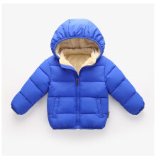 Leichter, wasserabweisender Fleece-Wintermantel mit Kapuze und Daunenfüllung für Kleinkinder (Jungen, 3-4 Jahre)