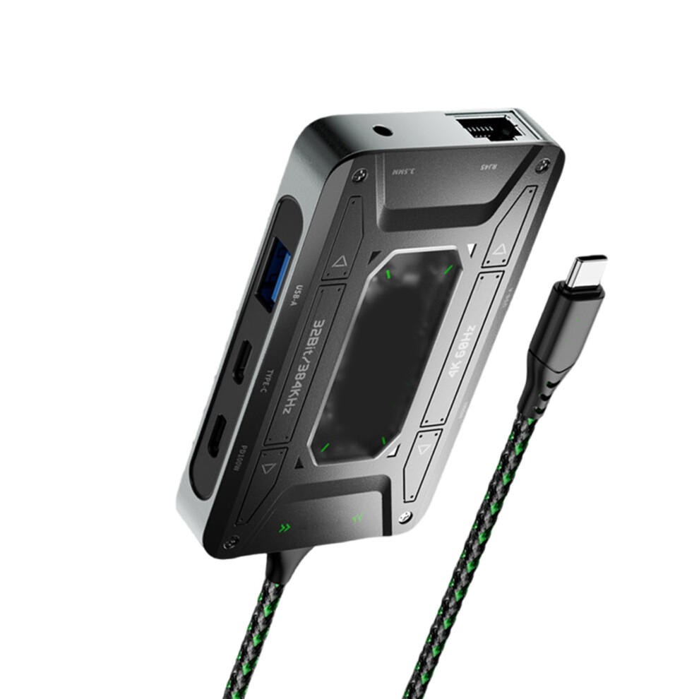 Usb C 7 Port Docking Station For Ds7 Earphones Adapter 5Gbps 1000Mbps Ethernet Pd100w Wide Devices Connection 9551475106557