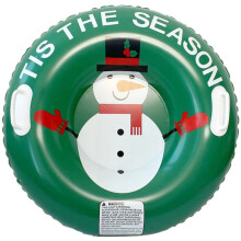 Snow tube inflatable sled heavy-duty hard bottom
