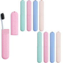 8Pcs Travel Toothbrush Case with Ventilation Holes Portable Breathable Toothbrush Holder Compact Hygienic Storage for On-the-Go(Multicolor)