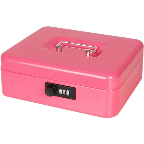Large Box with Combination Lock - Durable Box with Tray (9.8.9 x 3.5), -CB07004L, -CB014