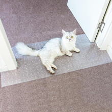 Pet Carpet Protector Mat – Anti-Scratch Doorway Barrier, Clear Plastic Stopper, Easy-Cut, 3.6FT (1 pack)