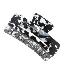 1 fermaglio per capelli bianco e nero da donna, accessorio per capelli in plastica, copricapo alla moda