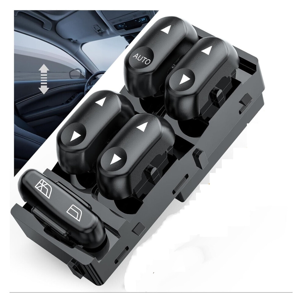Power Master Window Switch Compatible With 2002Â2004 Ford F250/F350/F450/F550, Excursion, Explorer (2002Â2003), Grand Marquis, Mountaineer 9551475107844