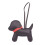 Chaveiro em formato de cachorro, feito de couro sintético resistente à água. 1
