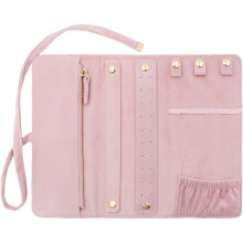 Travel Jewellery Organizer Roll Velvet Jewelry Storage Foldable Jewellery Bag Large Capacity Jewelry Pouch For Necklace Bracelet Earrings Ring