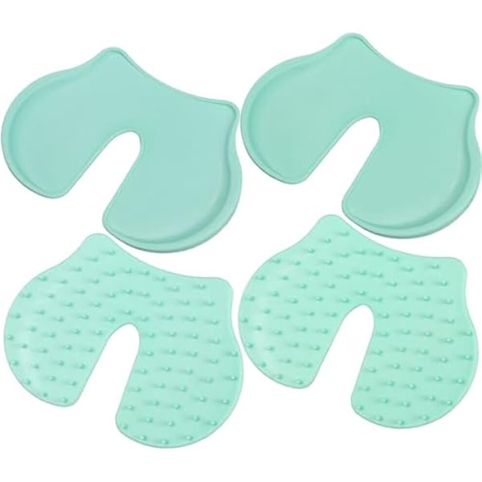 Green 4Pcs Pain Relief Aid Device, Shot Pain Reducer, Compatible With Immunization & Injection Use, Reusable Plastic Blocks For Kids & Adults (Green)