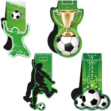 4 db-os futball mágneses könyvjelzőkészlet – aranyos sport oldaltartók, minden könyvvel kompatibilis