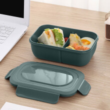 Boîte à bento en silicone compatible micro-ondes | Récipient compartimenté pour la préparation des repas | Réutilisable, empilable, compatible