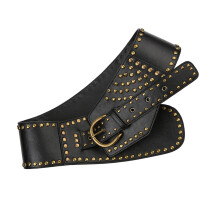 Cinturón ajustado con remaches, cinturón estético, cinturón punk de moda, cinturón para chica, cinturón western, cinturón de PU para shorts y