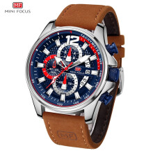 Montre homme sport et mode (chronographe/étanche/lumineuse/calendrier) Bracelet en silicone, mouvement à quartz