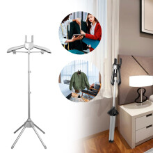 Steamer Stand Folding Telescopic Clothes Steamer Holder Height Adjustable Steamer Stand For Clothes,Grey,44.5*15*13CM