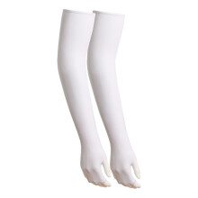 Manicotti in seta ghiaccio per donna – 53 cm, con dita scoperte,