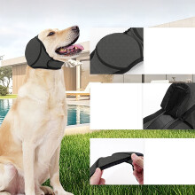 Dog Ear Muffs & No-Shake Ear Wrap for Hematoma, Bathing, Drying, Swimming, Noise Anxiety—Elastic Waterproof Ear Protector with Calming Hoodie
