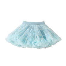 AWZXDE Girls Carnival Party Star Sequin Skirt Layered Tutu Dress For Play Performance Celebration Short Skirt For Kids Blue