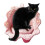 Black Cat Christmas Ornament Acrylic 2D 1