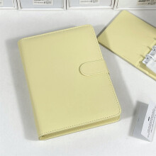 A5 PU Leather Photo Album Binder with 25 Inner Film Bag, Photocard Binder for Memories & Organizing Photos, Mini Film Album for Family Wedding Yellow