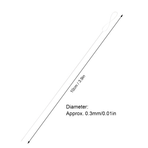 30pcs Twisted Wire Needles, Large Eye, 10cm, 0.3mm 1