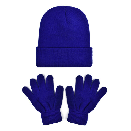 Wintermütze und Fäustlinge für Kinder, weiches Polyester, Einheitsgröße