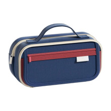Large Capacity Wide Handle Pencil Case | Canvas Stationery Pouch | Durable Pne Bag for Office & Daily Use Red