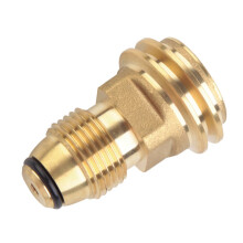 Small Propanes Adapter With Quick Connecting Systems Brass Propanes Fitting Brass Texture Suitable for Camping Grills