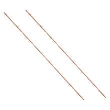 2Pcs Round Copper Rod Metal Tubing Copper Piping Rose Gold for Crafts