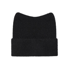 Koreansk Slouchy Beanie – Akrylstickad, Unisex, Svart