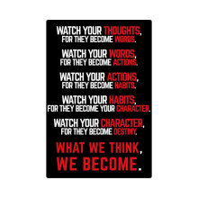 Inspirational Wall Poster Black Red White Premium Cardstock