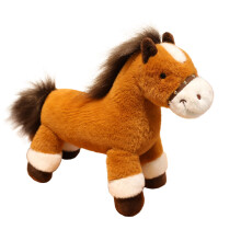 Plush Horse Stuffed Animal Toy, Realistic Design, Cuddly Fabric, Adorable Blush & Flower Accents – Perfect Birthday & Graduation Gift for Boys &