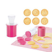 6PC Embossing Cookie Stamps for Easter, Pancakes & Desserts – DIY Household Mold, Compatible with Standard Cutters